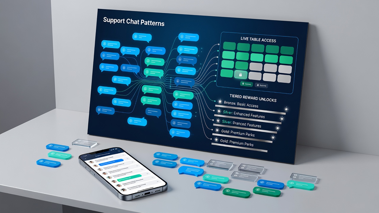 Gestaffelte Belohnungen und Chat-Muster in mobilen Casino-Apps